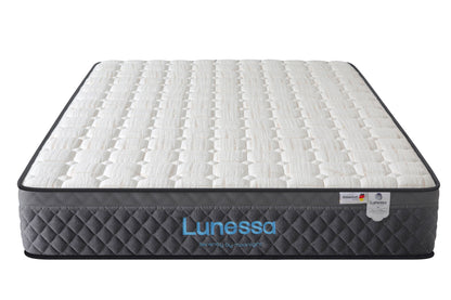 Orthopädische Luxus-Hybridmatratze für Rückenschläfer & Paare – Lunessa Sapphire mit 800 Taschenfedern & Kupferbezug