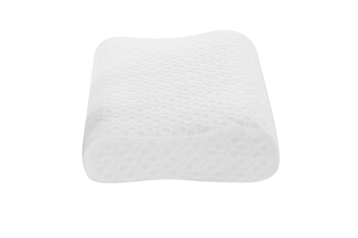 Memory-Foam-Kissen mit weißem Bezug
