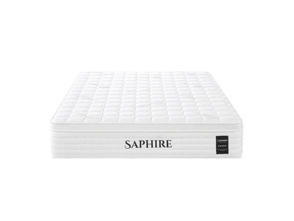 Lunessa Saphire Hybridmatratze in White, Ansicht von vorne auf weißem Hintergrund